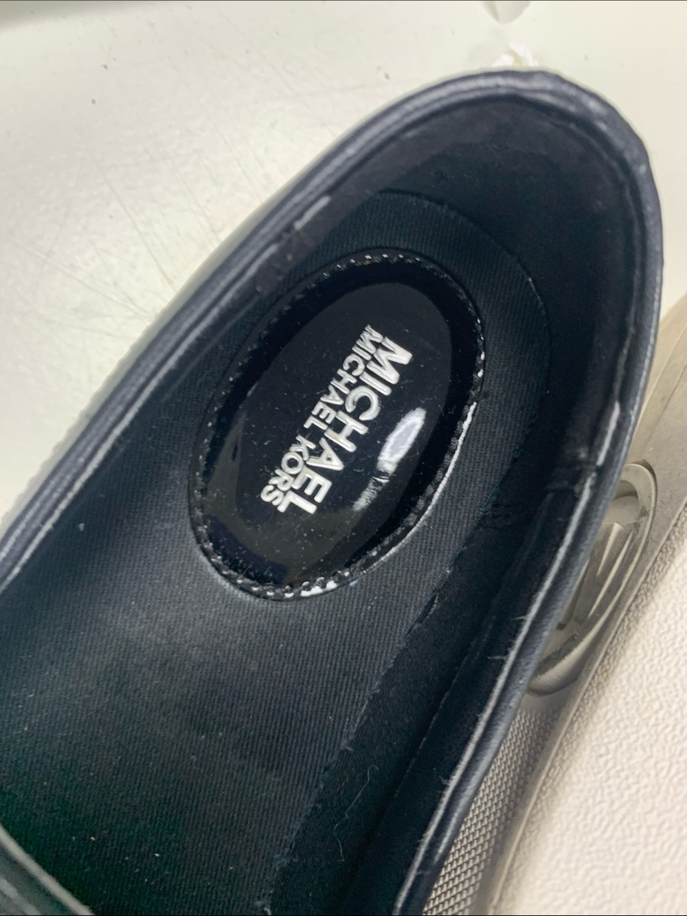 Michael Kors Men's Black Slip-On Loafers with MK Monogram - Picture 8 of 9